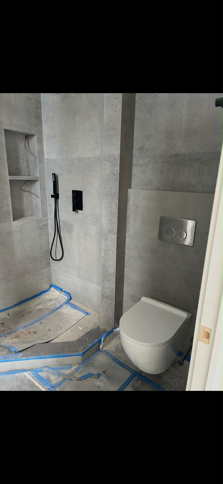 Bathroom water line work
